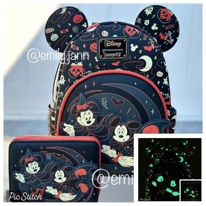Mickey and Minnie Mouse🌙Ears Backpack Set